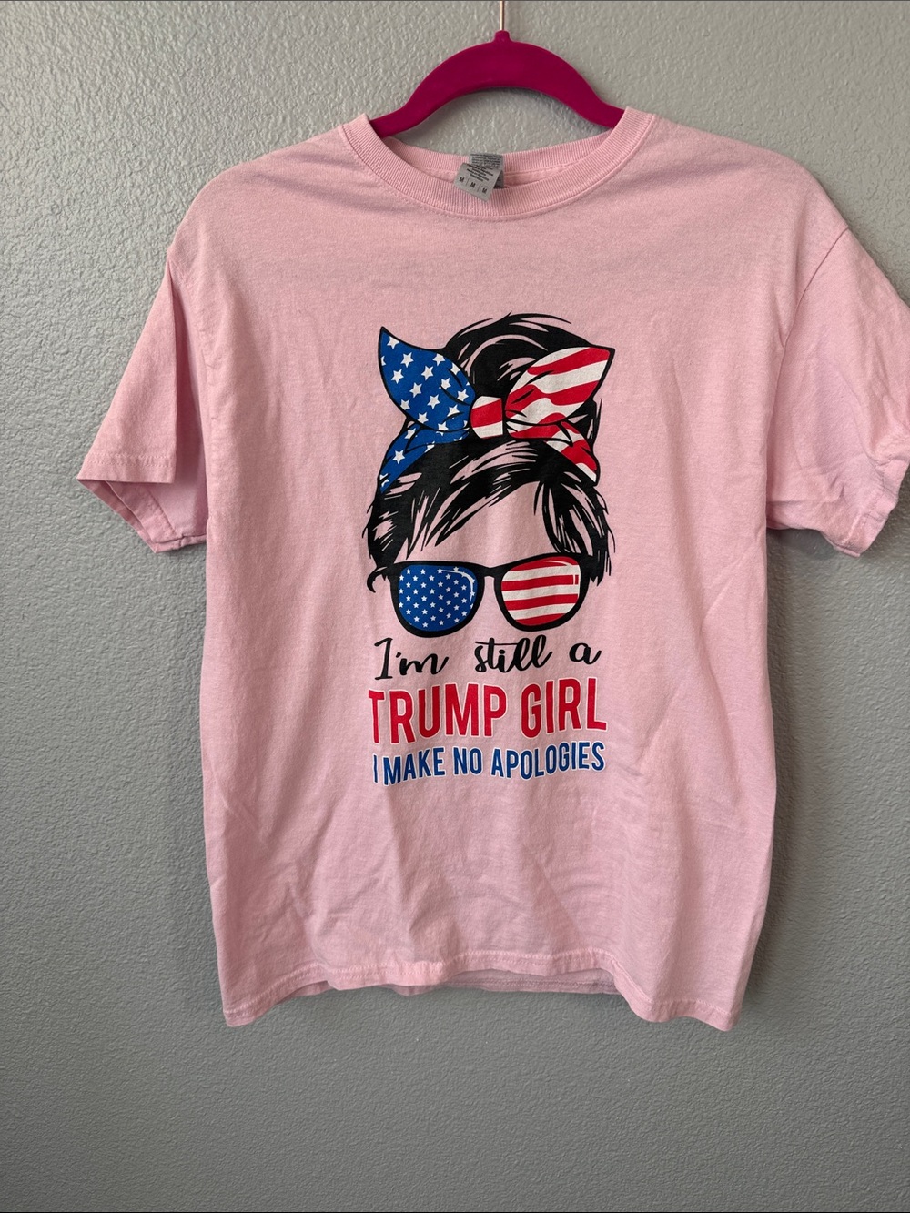 Pink "Trump Girl" Graphic Tee for Women